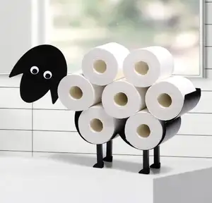 Lustige Schafe stehende Badezimmer Tissue Storage Toiletten papier Papier halter