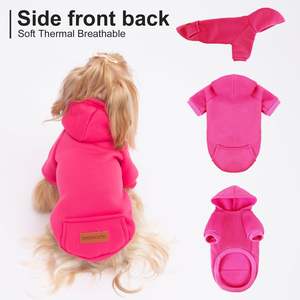 Honden Hoodie Sweater Set Klassiek Ontwerp Warm Koud Weer Buiten Gebruik Handwas Polyester Comfortabele Roze Kleine/Middelgrote Honden - Product Image 3