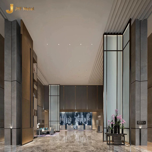 J449 Custom Stainless Steel Decorative <b>Screen</b> Modern Metal Divider for Hotel Villa Interior Decoration - Product Image 3