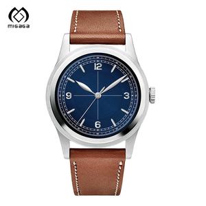 Montre-Bracelet OEM Personnalisée Étanche avec Verre Saphir Dôme et Bracelet en Cuir, Mouvement Entièrement Automatique pour Homme - Product Image 4