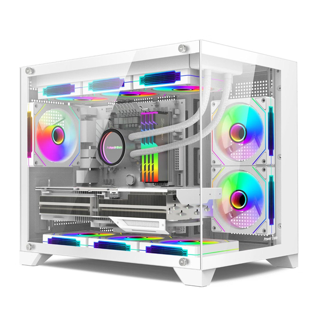 Brand New Mid Tower Gaming PC Case ATX Form Tempered Glass Air Flow Liquid Cooler Supports ARGB Lighting For ITX MATX Computers