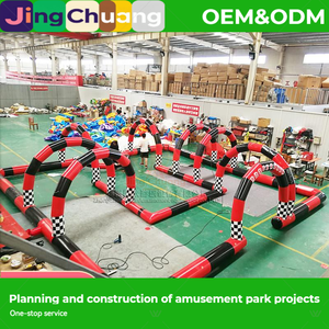 Piste de karting gonflable pour centre commercial, barrière de sécurité pour voitures tamponneuses pour enfants, piste de divertissement carrée - Product Image 4