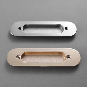 Manija de puerta sin perforación, manija plana oscura para puerta de cocina de vidrio Canggu, manija deslizante adhesiva - Product Image 3
