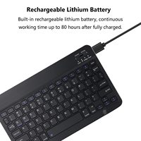 Clavier portable personnalisé de 10 pouces ultra fin sans fil compatible Bluetooth Clavier Bluetooth pour Samsung Tab S9