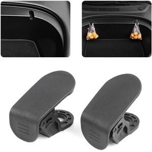 <b>Car</b> Headrest <b>Hook</b> ABS Black Slip <b>Hook</b> 2.36x1.57x1.34 Inch For Tesla Model 3 Front Trunk Storage - Product Image 3