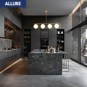 एक्रिलिक कस्टम पैंट्री स्मार्ट काउंटरटॉप संगमरमर इंटीरियर डिजाइन किचनेट फर्नीचर रसोई घर के लिए कैबिनेट - Product Image 3