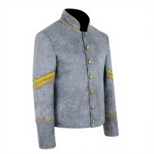 Chaqueta de Estilo Civil para Hombre, 100% Lana, Cierre de un Solo Botón, Uniforme Histórico, Traje de Invierno - Product Image 5