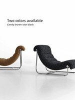 Fauteuil de détente rétro pour salon, fauteuil inclinable moderne et minimaliste pour balcon, chambre à coucher, canapé simple en acier, mobilier de maison