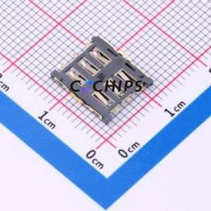SIM-18A SIM Card Connector SMD Connector Plug-In Type Micro SIM Card Card Holder With Positioning Post - Product Image 2