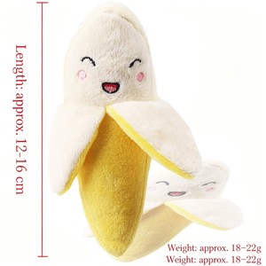 Jouet en peluche interactif en forme de <span class=keywords><strong>banane</strong></span> pour animaux de compagnie, jouet à mâcher durable pour l'extérieur, jouet à mâcher doux pour chiots avec sonnette intégrée - Product Image 4