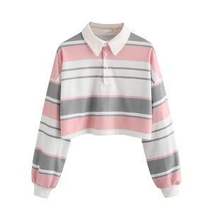 Camiseta de malla personalizada para mujer con cuello vuelto, estilo crop top, con capucha, para streetwear, a la moda, personalizable - Product Image 1