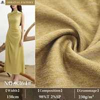 Tissu sergé imitation denim aspect acétate 230 GSM, esthétique sable fluide, lustre bicolore pour pantalons, jupes et manteaux 8364 #