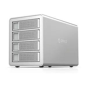 4-Bay RAID Storage Enclosure. USB 3.0, 5Gbps transfer, RAID support, and durable aluminum design.