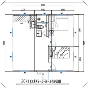 Foldable <b>Container</b> House 2 Bedroom Portable Prefab Home - Product Image 2