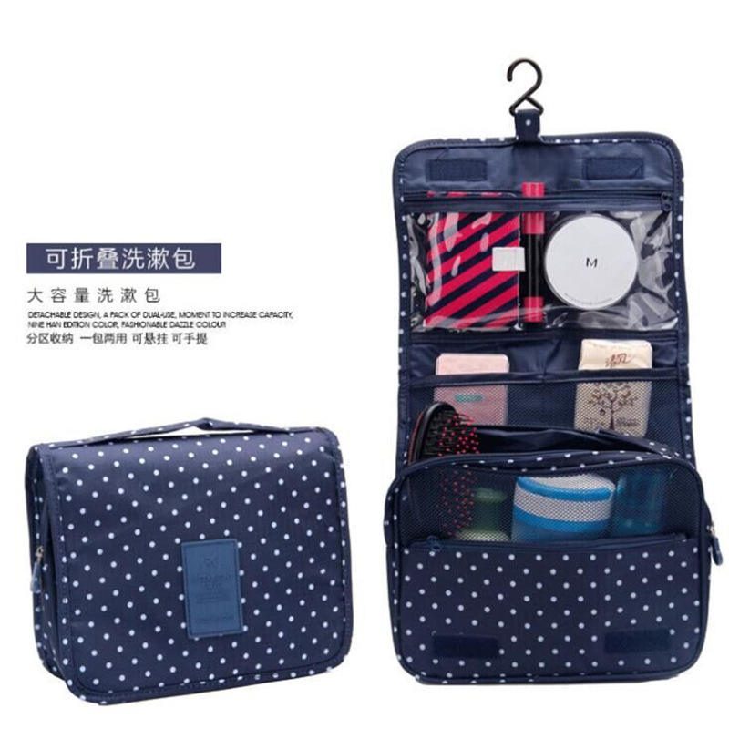 Dark blue polka dot hook