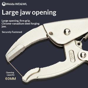 <span class=keywords><strong>Pince</strong></span> multifonction robuste à mâchoires crocodiles extra larges en acier Cr-V de 250 mm, capacité de serrage 590 kg, pour étau industriel - Product Image 3