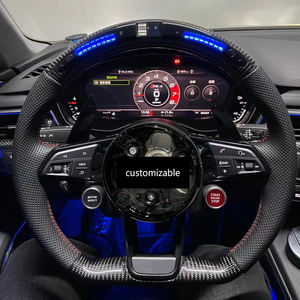 Volante Deportivo de Fibra de Carbono con Pantalla LED Mejorada para el <span class=keywords><strong>Interior</strong></span> del Automóvil <span class=keywords><strong>Audi</strong></span> <span class=keywords><strong>TT</strong></span> TTS TTRs R8 S3-S5 A4-A6 Q3-Q5 - Product Image 1