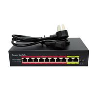 Switch PoE Gigabit de 8 Puertos Directo de Fábrica, 1000Mbps, 120W, 2 Puertos Uplink + 1 SFP, IEEE802.3af/at para Cámaras IP CCTV, Red de Escritorio