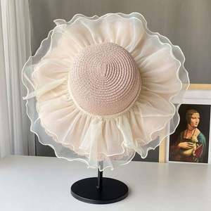 Sombrero de Paja para Niñas, Diseño de Hada, Protección Solar, para Verano, Playa y Vacaciones - Product Image 4