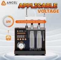 Testeur d'injecteurs de carburant ANCEL JC200, test de volume d'injection et d'atomisation à 2 cylindres pour moto, voiture, MPI 6/12V DC