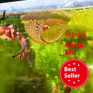 Plastic Drijvende Betta Garnalen Grot Aquarium Hangmat Vis Veilige Rustruimte Voor Woonkamer Doos Verpakt - Product Image 2