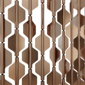 Separador Decorativo Giratorio de 360 Grados Aoleidun SS34, <span class=keywords><strong>Diseño</strong></span> Nórdico Moderno Transparente, Acero Inoxidable Color Oro Rosa, para Ambientes de Lujo - Product Image 5