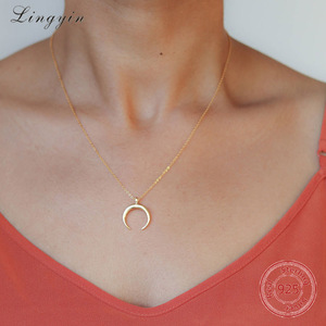 Lyn0152 <span class=keywords><strong>Oro</strong></span> lunga collana a catena <span class=keywords><strong>in</strong></span> argento Stella di Fascino Collana <span class=keywords><strong>in</strong></span> argento a catena per il pendente - Product Image 3