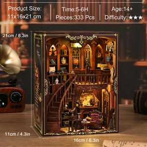 Estantería DIY de estudio de rimas antiguas, estereoscópica 3D, ensamblaje hecho a mano, rincón de lectura, bloques de construcción, modelo en miniatura, juguete creativo - Product Image 2