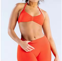 CL076 Soutien-gorge de sport dos nu style simple à bretelles réglables, anti-transpiration, en Spandex/Nylon, pour l'entraînement et le sport