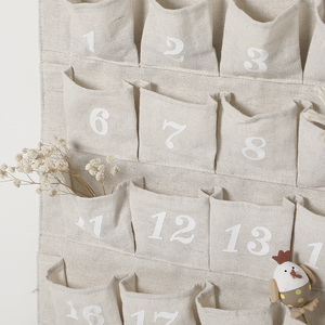 Wholesale Custom Beauty Pattern Home Decor Canvas Kids <strong>Fabric</strong> Christmas Wooden <strong>Advent</strong> <strong>Calendar</strong> - Product Image 4