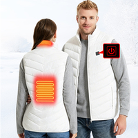 Gilet chauffant USB 5V rechargeable avec logo personnalisé pour hommes et femmes, idéal pour la chasse et le ski en hiver