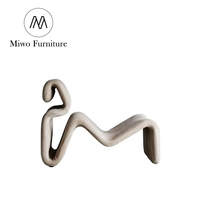 Fauteuil design nordique en FRP, modèle S, pour salon, chaise d'appoint moderne et simple, canapé créatif incurvé inclinable