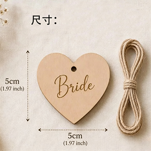 Personalized Engraved Wooden Heart <b>Cards</b> Custom Name Wood Tags Wedding <b>Table</b> Decor Party Place Setting Labels for Wedding - Product Image 5