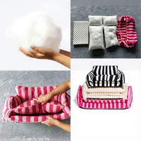 Lit pour animaux de compagnie en peluche d'agneau rayé, amovible et lavable, canapé-lit et lit pour chien, lits pour chiens et chats, personnalisation et vente en gros
