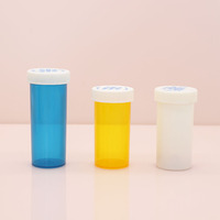 8DR conteneur de pilule PP en plastique résistant aux enfants, bouteille de capsule jaune de médecine Portable avec couvercle pour enfants en stock