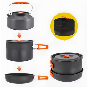 <span class=keywords><strong>Set</strong></span> da Cucina Portatile per Campeggio - <span class=keywords><strong>Set</strong></span> di Pentole e Padelle Antiaderenti Leggere, Adatte per Campeggio e Viaggi in Zaino - Product Image 2
