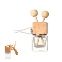 Bouteille vide diffuseur de parfum pour voiture en gros avec bouchon suspendu en bois