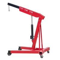 Grue d'Atelier Mobile Hydraulique Pliable 2 ou 3 Tonnes pour Moteur, Chariot Élévateur ou Pont de Levage pour Atelier Automobile, Fabrication Chinoise
