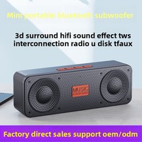 Haut-parleur sans fil portable de bureau S18 Mini 5.0 avec lecteur de carte, radio, micro intégré et batterie 1000-2000 mAh pour la maison