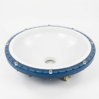 Réservoir de réaction à surface lisse doublé de PTFE, avec couvercle en acrylique, cadre en acier bleu, portable, pour liquides corrosifs, directement de l'usine