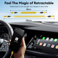Câble USB C 5 pieds 60W Charge rapide 3A Micro USB Téléphone & Ordinateur portable Chargeur de voiture Alliage d'aluminium avec conception en PVC enroulé Longueur 1,5m