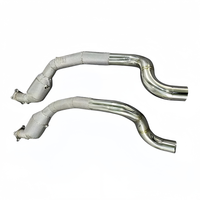 Downpipe Berinsulasi Khusus untuk Porsche Panamera Turbo 4.8T 304 Stainless Steel Performance Dumppipe Presisi OEM 1:1