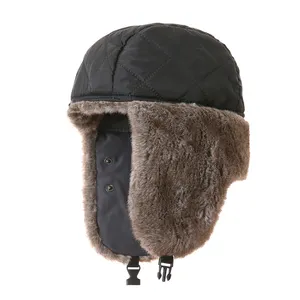 ホット販売厚手の暖かいUshanka帽子イヤーフラップ冬ロシア帽帽子マスク付き