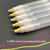 Connecteur transparent pour stylo à peinture, 6.5mm, taille baril, marqueur vide rechargeable