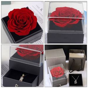 Collar de Flores Romántico con Rosa Eterna para el Día de San Valentín 2026, con Caja de Acrílico para Mujer - Product Image 4