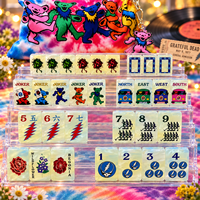 Grateful Dead X Bespoke Mahjong Sunshine Daydream Tie Dye Pearl Tile Set Acrylic American Mahjong Game Tiles Multiple Color