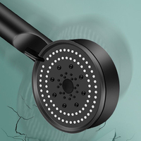 Douche à main filtrante 5-en-1 effet pluie, professionnelle, chromée, en ABS, haute pression, pour projets hôteliers, vente en gros