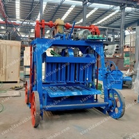 Machine à briques creuses mobiles à performance stable, machine manuelle de fabrication de blocs de ciment, machine de fabrication de briques autobloquantes