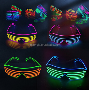 Neon LED gözlük aydınlık Cosplay Flashing EL deklanşör güneş gözlüğü yanıp sönen LED ışık parti cadılar bayramı noel ramazan Diwali - Product Image 1