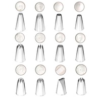 Edelstahl Spritztüllen-Set Kuchen-Creme-Dekorationsdüsen Backwerkzeug für Kuchendekoration